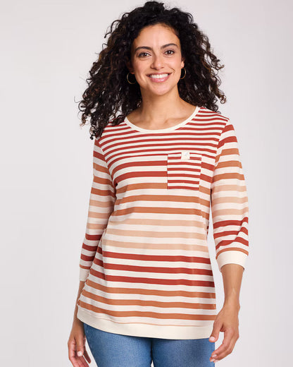 BLAIR Women's Tops Essential Knit Pocket Top (Misses) - x4