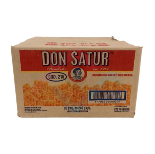 Pampa Direct Don Satur Classic Sweet Biscuits Bizcochos Dulces Wholesale Bulk Box, 200 g / 7.1 oz ea (30 count per box)