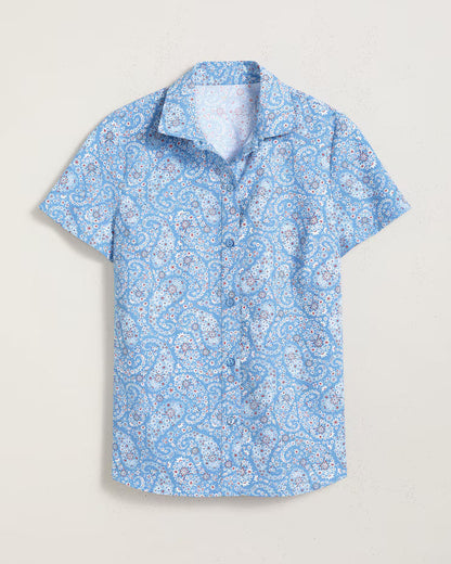 BLAIR Women's Tops Fiesta Camp Shirt (Misses) - x4