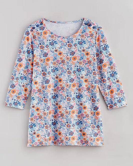 BLAIR Women's Tops Essential Knit Button-Trim Top 1 (Misses) - x3