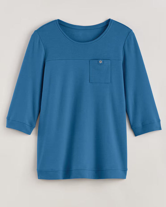 BLAIR Women's Tops Essential Knit Pocket Top (Misses) - x4
