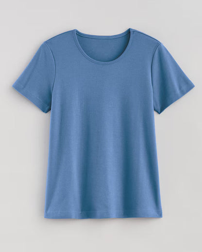BLAIR Women's Tops Essential Knit Short Sleeve Tee 1 (Petite) - x5