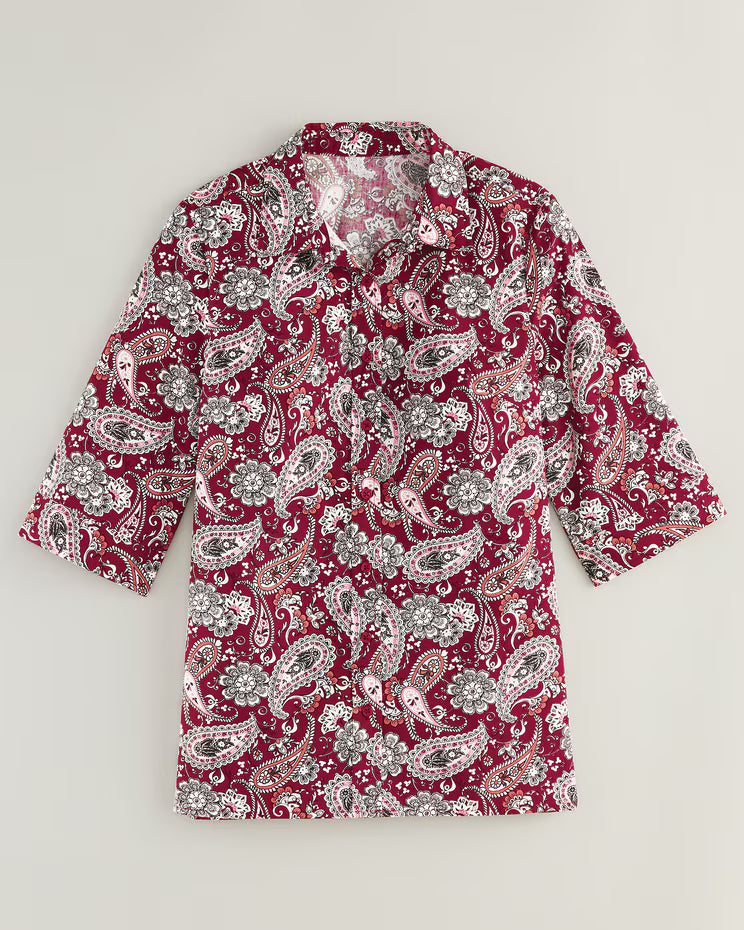 BLAIR Haband Women's Printed 3/4-Sleeve Poplin Wonder Blouse 1 (Women Plus) - x4