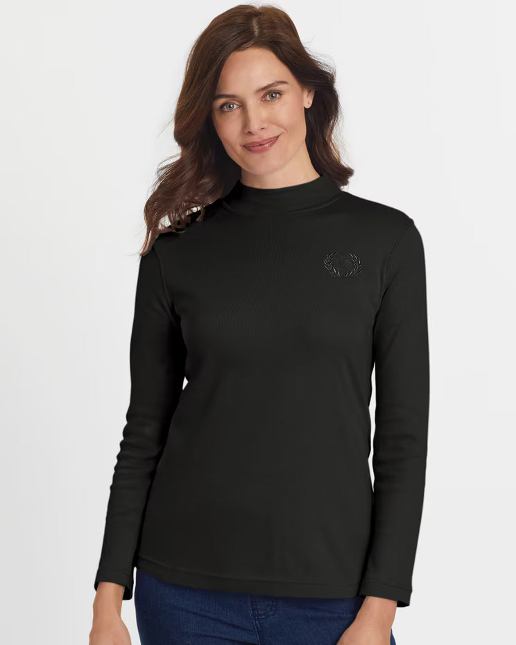 BLAIR Women's Tops Essential Knit Long Sleeve Mock Top 1 (Petite Short) - x5
