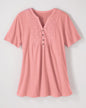 BLAIR Haband Women’s Eyelet Henley Knit Tunic (Misses) - x4
