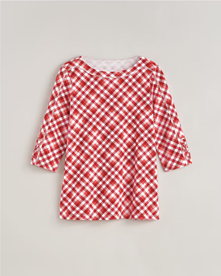 BLAIR Women's Tops Three-Quarter Sleeve Criss-Cross Sailor Top 1 (Misses) - x4