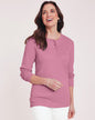 BLAIR Women's Top Long Sleeve Pointelle Henley Top 2 (Petite) - x4