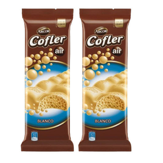 Pampa Direct Cofler Air Chocolate Blanco Aireado Airy White Chocolate Bar, 55 g / 1.94 oz ea (pack of 2 bars)