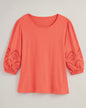 BLAIR Women's Tops Eyelet Textured Slub Knit Top (Misses) - x3