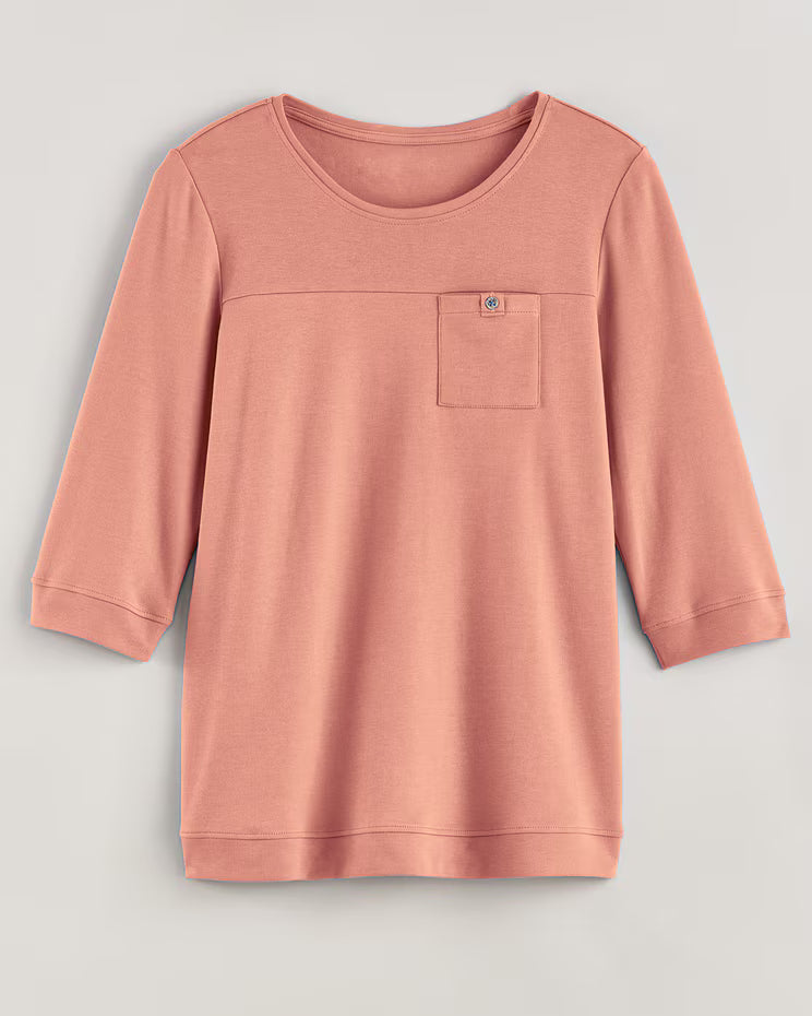 BLAIR Women's Tops Essential Knit Pocket Top (Misses) - x4