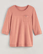 BLAIR Women's Tops Essential Knit Pocket Top (Misses) - x4