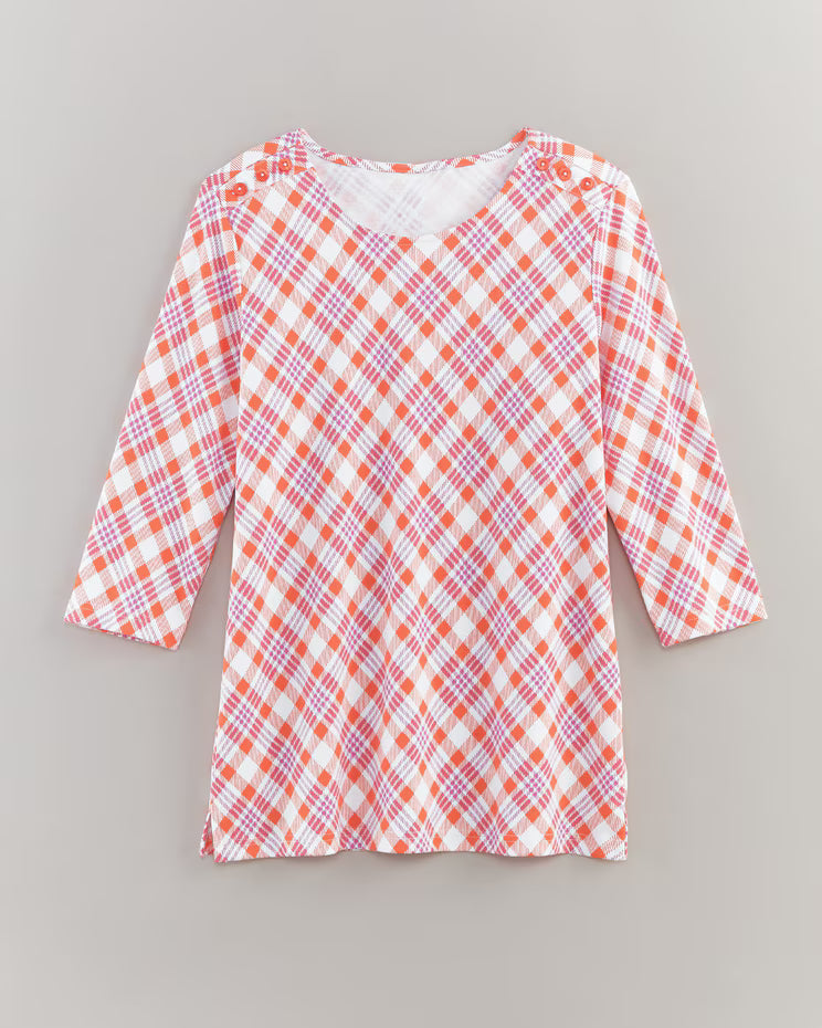 BLAIR Women's Tops Essential Knit Button-Trim Top (Women Plus) - x3