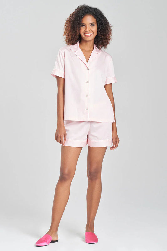 Natori Cotton Sateen Shorts PJ - Blush