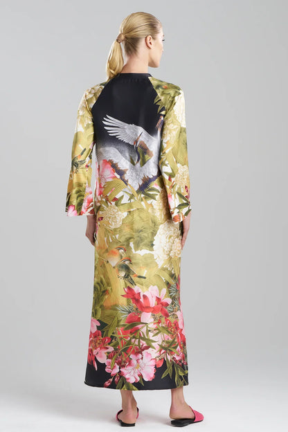 NATORI Crane Zip Caftan