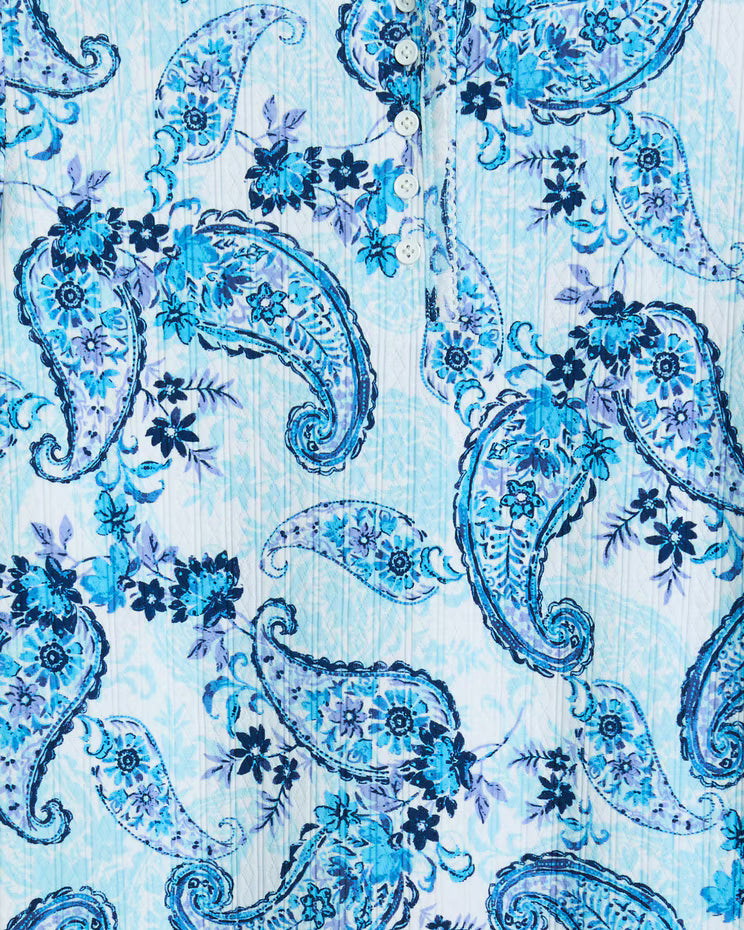 BLAIR Women's Tops Print Long Sleeve Pointelle Henley Top 2 (Misses) - x4