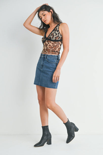 Ruby & Jenna Women's Just Black - Retro Mini Skirt