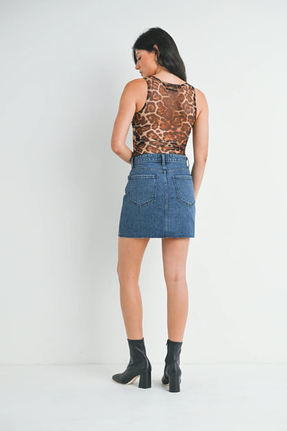 Ruby & Jenna Women's Just Black - Retro Mini Skirt