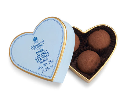 Charbonnel et Walker Dark Sea Salt Caramel Chocolate Truffles – Mini Heart