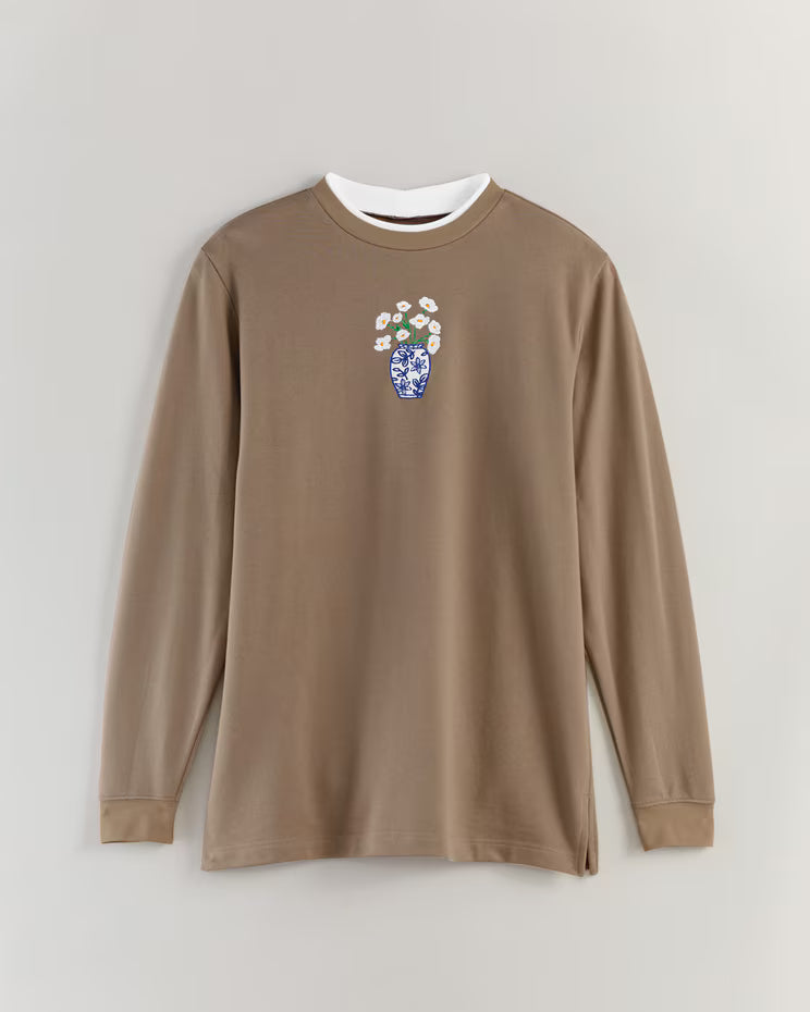 BLAIR Women’s Top Better-Than-Basic Embroidered Tunic Sweatshirt (Petite Short) - x4