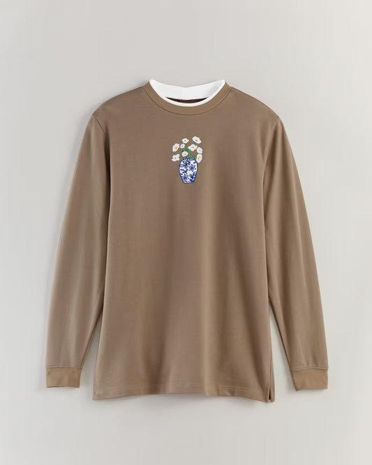 BLAIR Women’s Top Better-Than-Basic Embroidered Tunic Sweatshirt (Petite Short) - x4