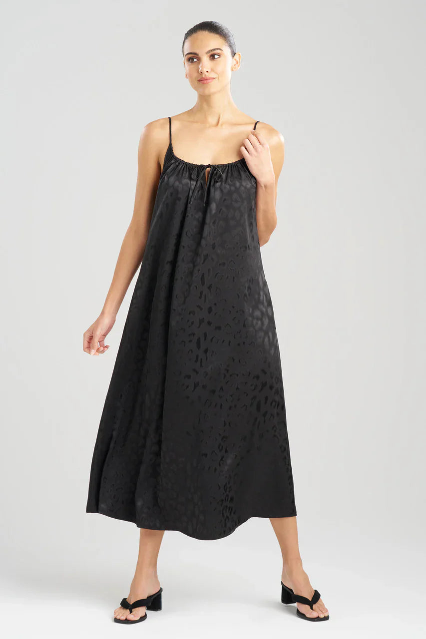 NATORI Decadence Tie Front Slip Dress