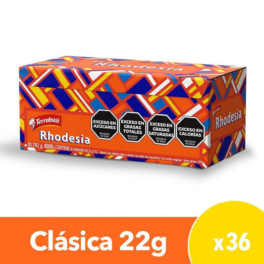 Pampa Direct Rhodesia Chocolate Coated Cookie With Lemon Cream Filling, 36 cookies x 22 g / 0.78 oz family box