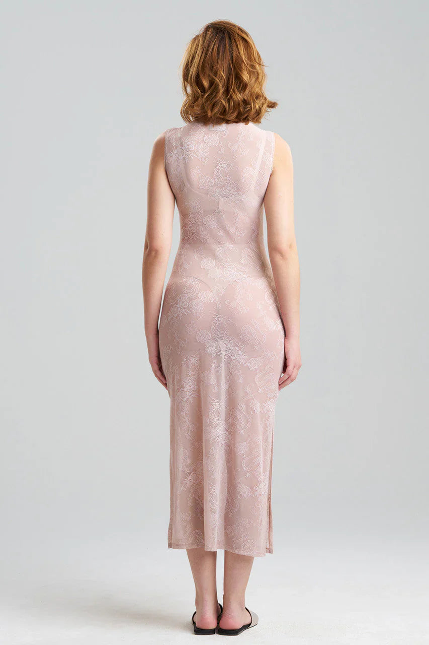 NATORI Dragon Lace Slip Dress