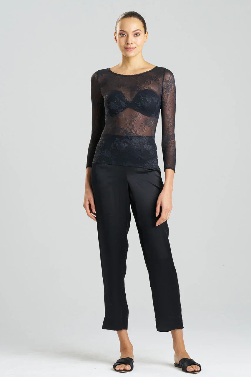 NATORI Dragon Lace Long Sleeve Top