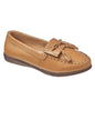 BLAIR Womens's Shoes Dr. Max Leather Kiltie Tassel Loafers (Camel) - x2