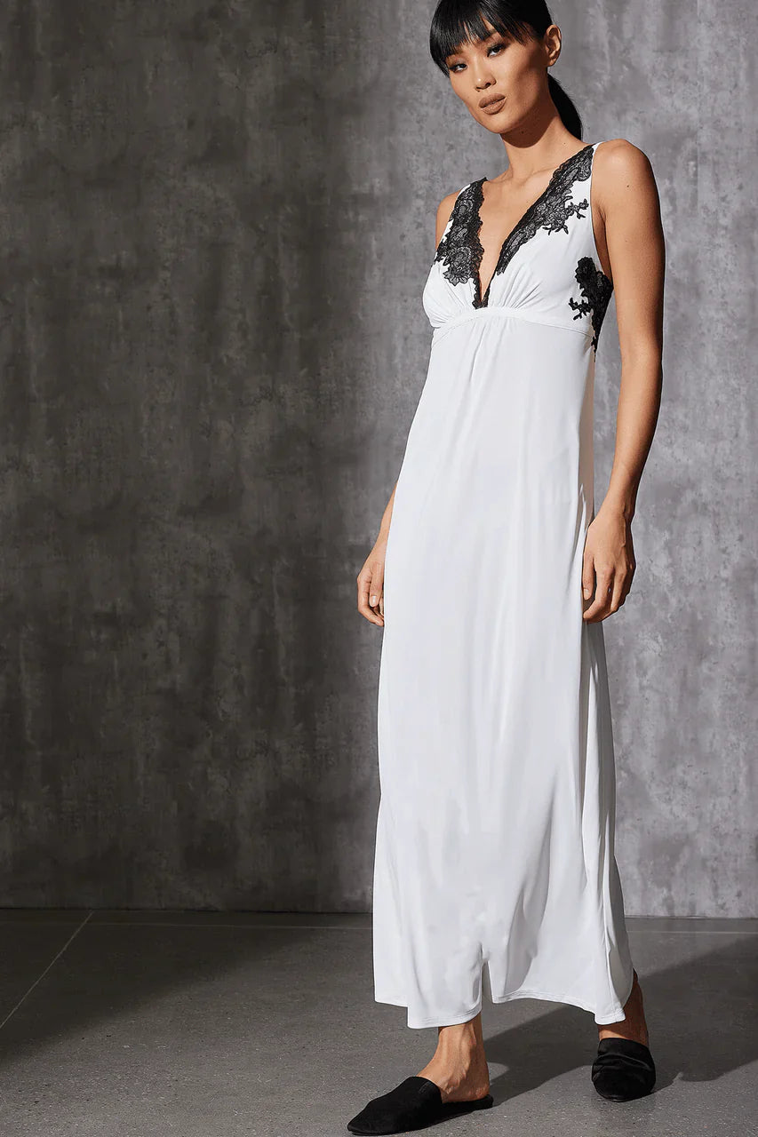 NATORI Enchant Lace Applique Slip Dress