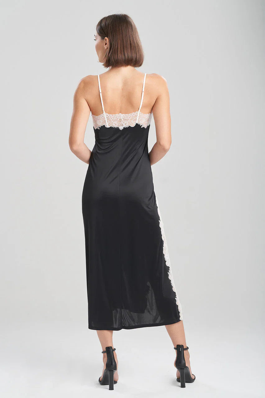 NATORI Enchant Lace Slit Slip Dress 2