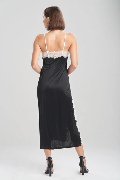 NATORI Enchant Lace Slit Slip Dress 2