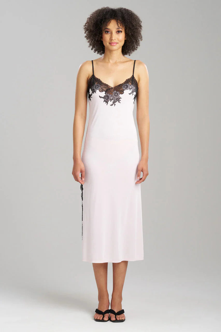 NATORI Enchant Lace Slit Slip Dress 1