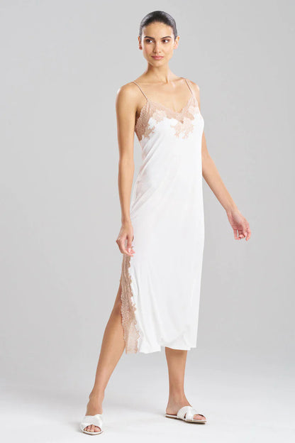 NATORI Enchant Lace Slit Slip Dress 1