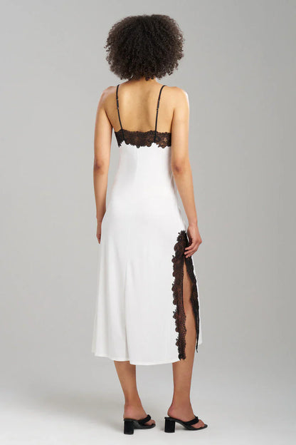 NATORI Enchant Lace Slit Slip Dress 1