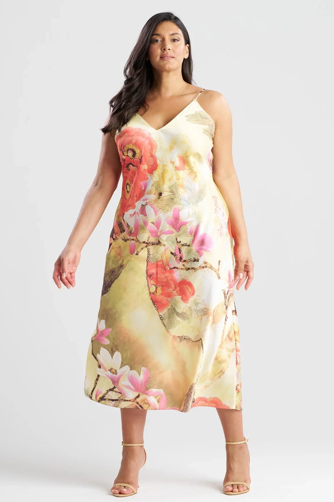 NATORI Floral Garden Slip Dress