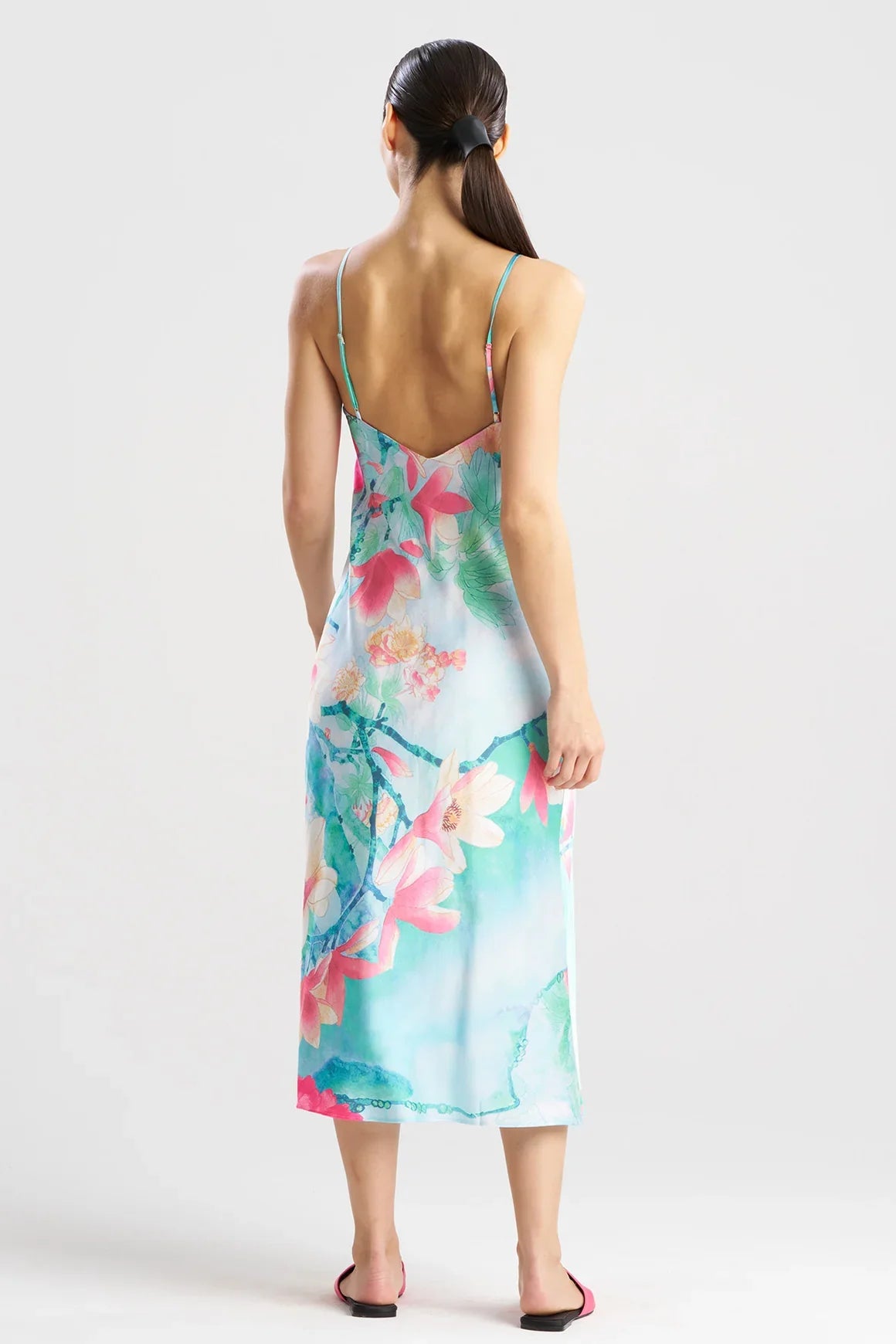 NATORI Floral Garden Slip Dress