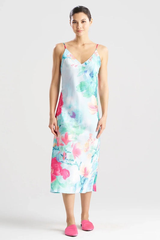 NATORI Floral Garden Slip Dress