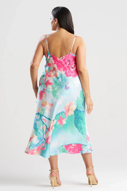 NATORI Floral Garden Slip Dress