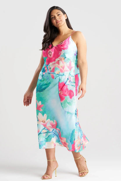 NATORI Floral Garden Slip Dress