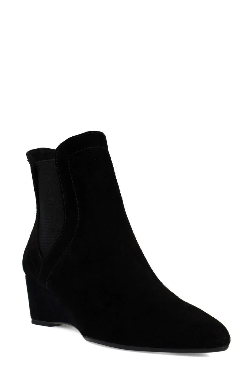 Natori Gaisha-Su Suede Wedge Bootie - Black