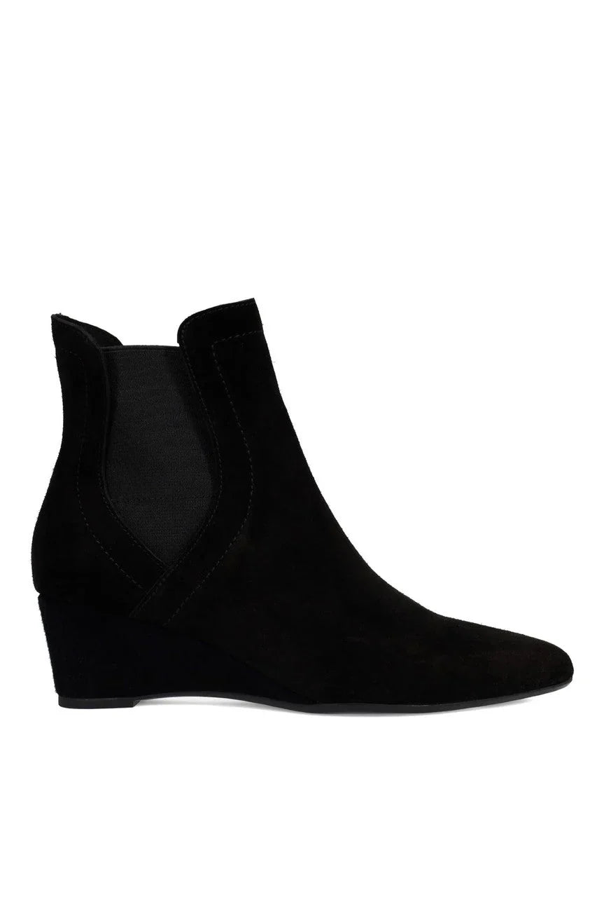 Natori Gaisha-Su Suede Wedge Bootie - Black