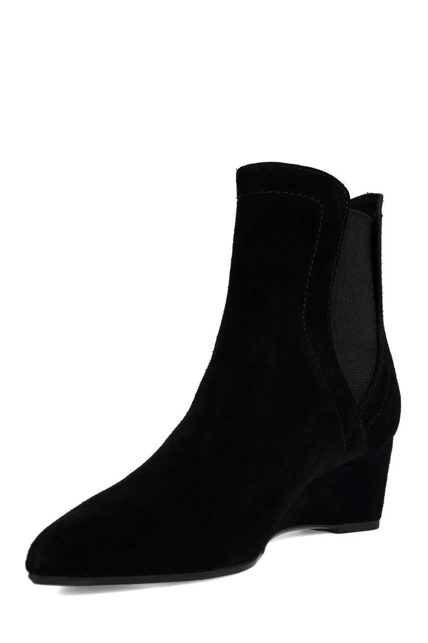 Natori Gaisha-Su Suede Wedge Bootie - Black