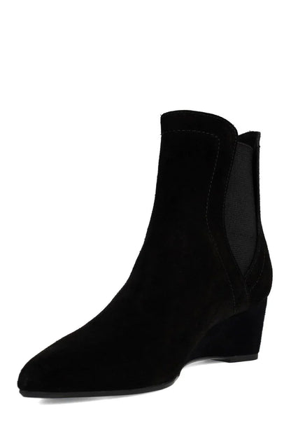 Natori Gaisha-Su Suede Wedge Bootie - Black