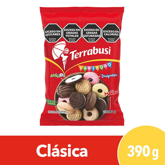 Pampa Direct Galletitas Terrabusi Variedad Assorted Cookies Boca de Dama, Duquesa, Anillos & Melba, 390 g / 13.75 oz bag