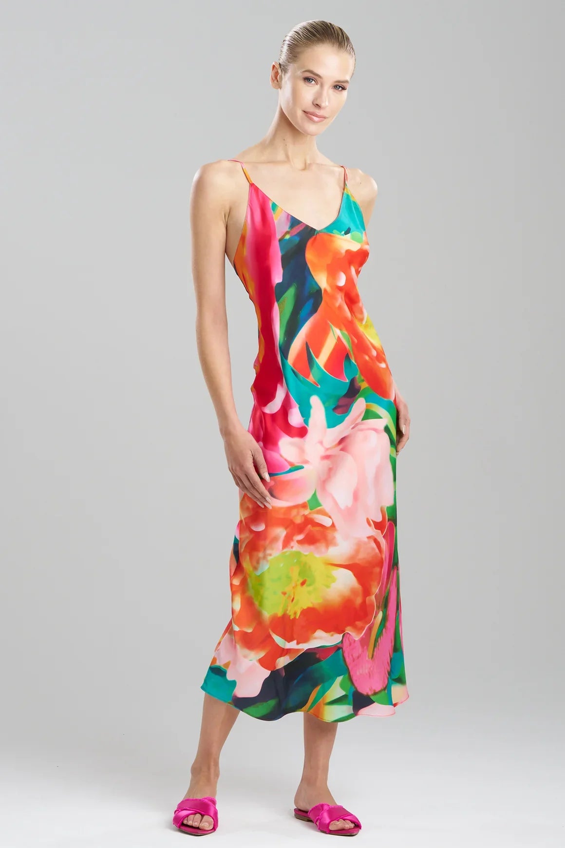 NATORI Garbo V-Neck Slip Dress