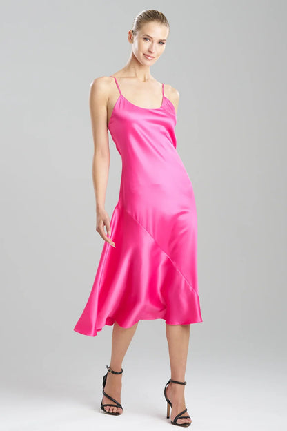Natori Glamour Scoop Neck Slip Dress - French Fuchsia