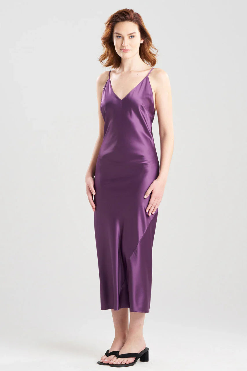 Natori Glamour V-Neck Slip Dress - Imperial Purple