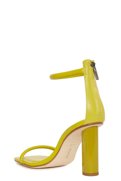 Natori Glow Nappa Leather Block Heel Sandal - Citron