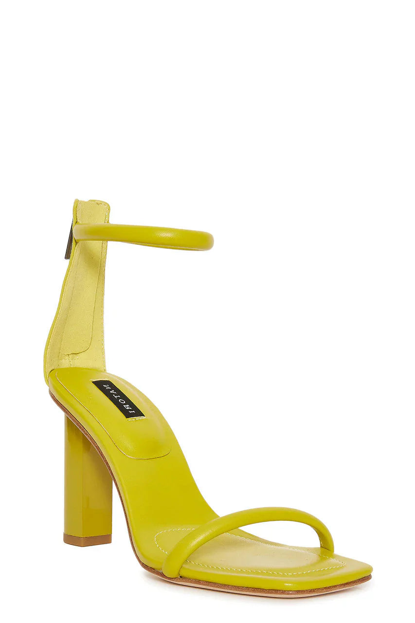 Natori Glow Nappa Leather Block Heel Sandal - Citron